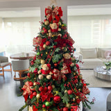 Árvore de Natal + Decoração 360º Bells Inclusa - 2,40 Metros