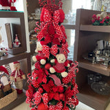 Árvore de Natal + Decoração 360º Ursinhos Red Inclusa - 1,50 Metros