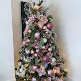 Árvore de Natal + Decoração 360º Rose Inclusa - 2,10 Metros