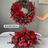 Kit Guirlanda + Arranjo de Mesa Red ( 2 Itens)