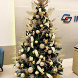 Árvore de Natal + Decoração 360º Dourada Clean Inclusa - 2 Metros