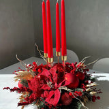 Arranjo de Mesa Natalino Red Com 2 Velas